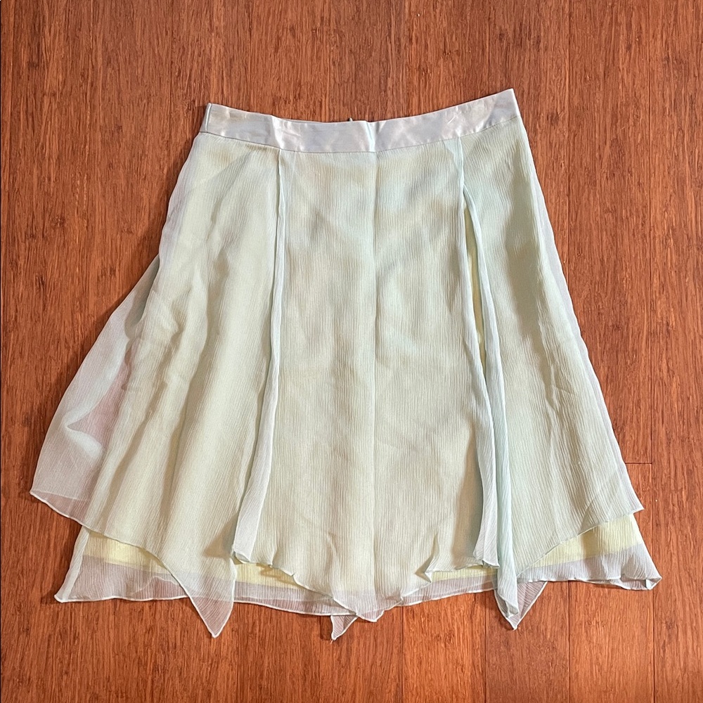 Free People Asymmetrical Skirt in Light Mint